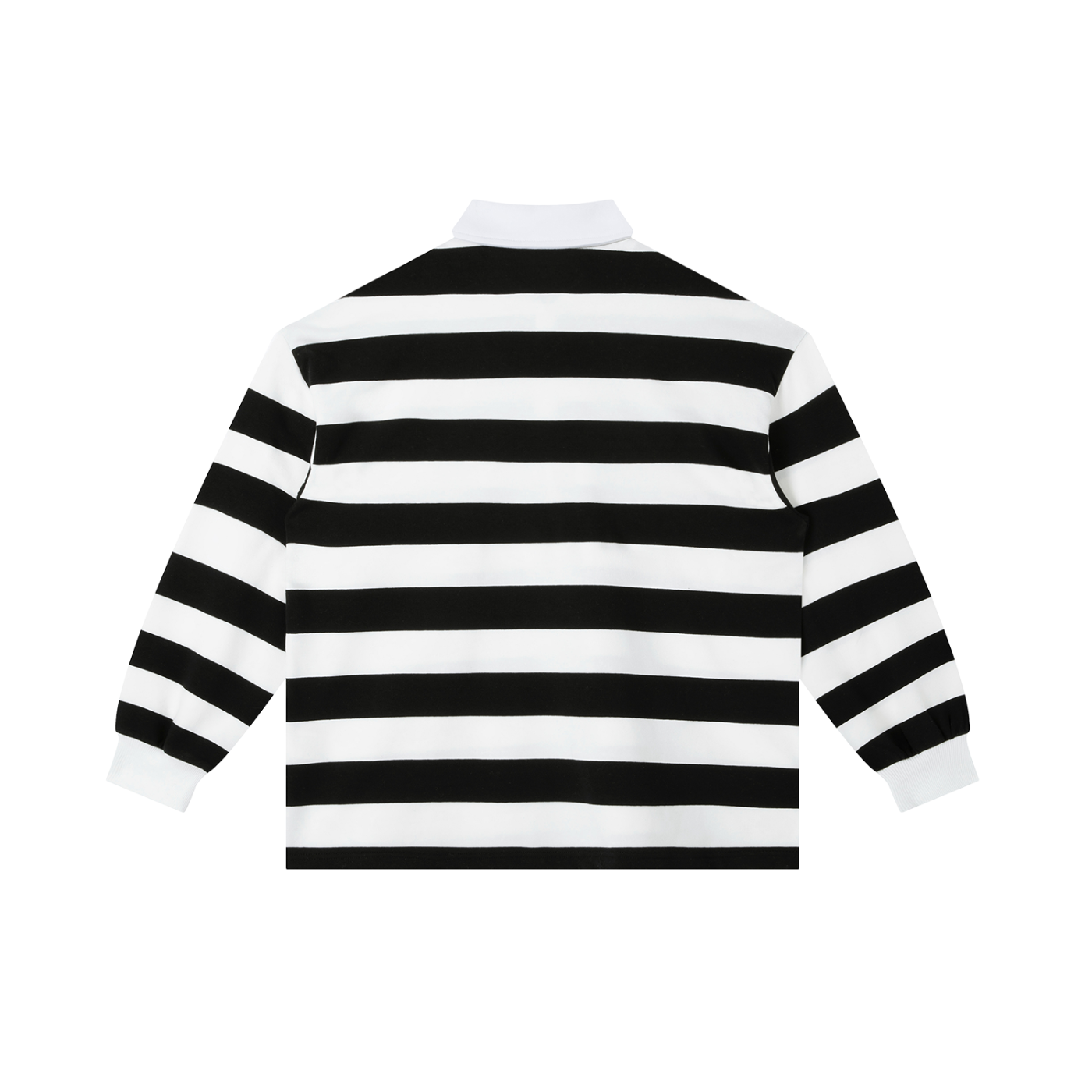 Unisex Color Block Stripe Polo Shirt