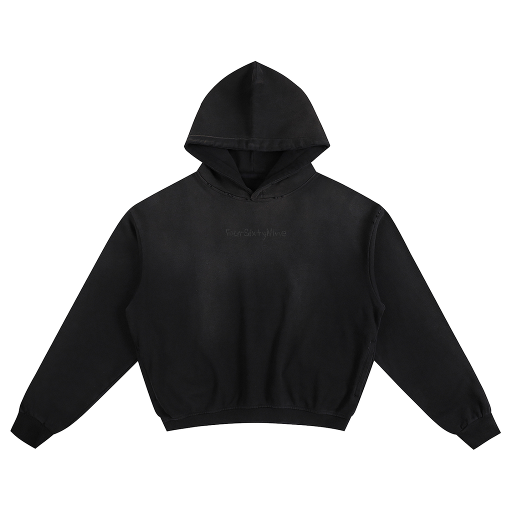 Sunfade 469 Embroidered Boxy Hoodie