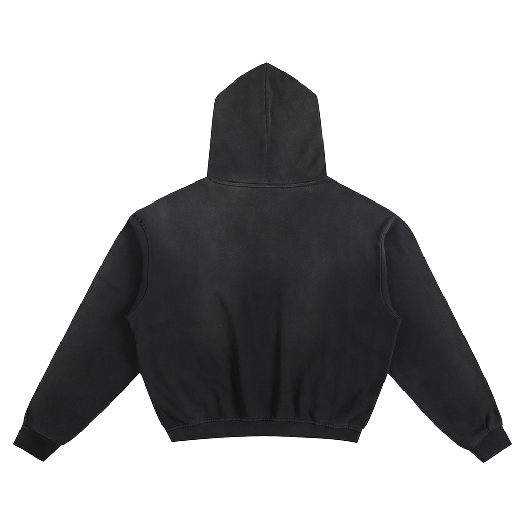 Sunfade 469 Embroidered Boxy Hoodie