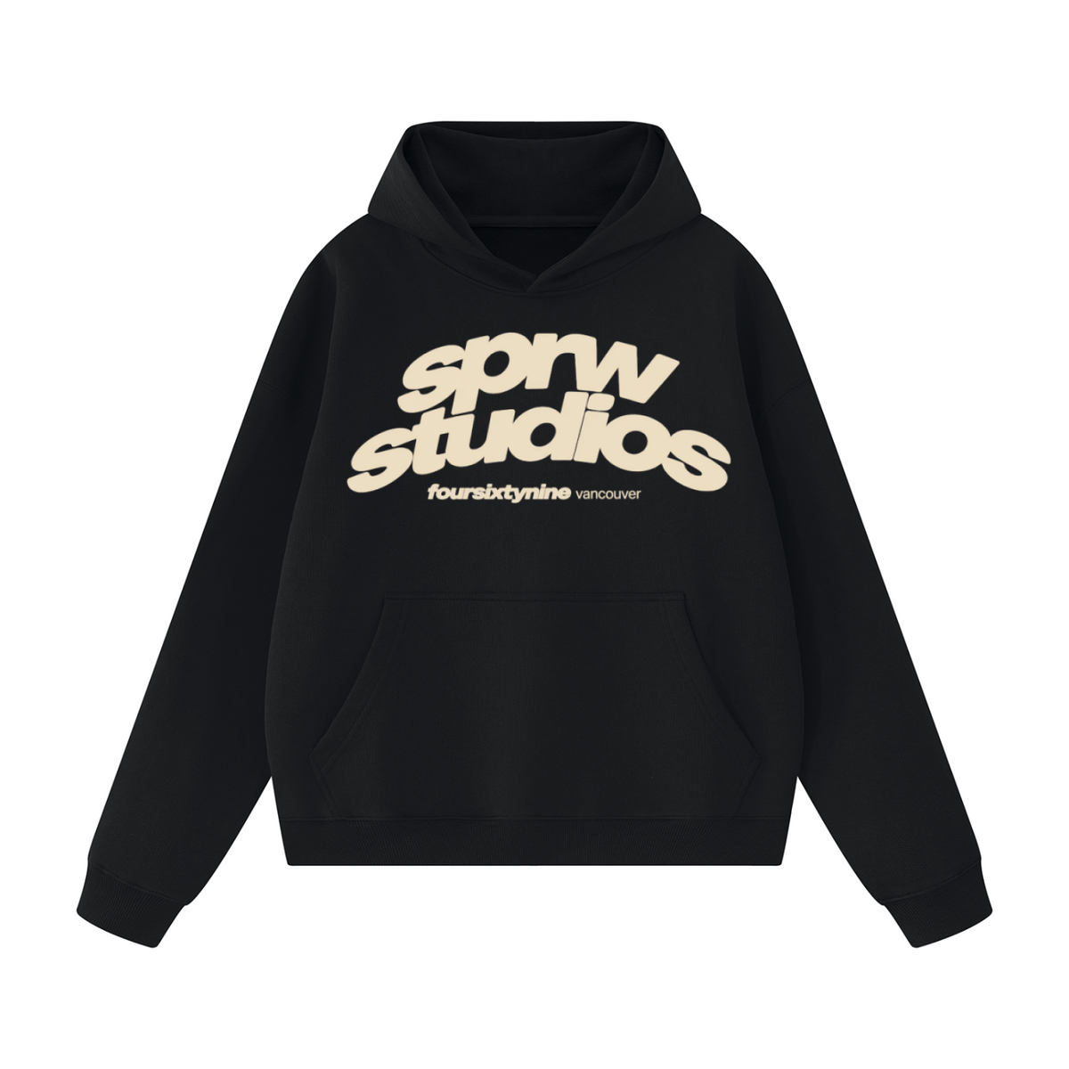 SPRW STUDIOS UNISEX OVERSIZED HOODIE (BLACK)