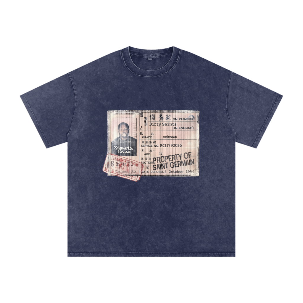 Vintage Snow Washed Oversized Cotton T-Shirt