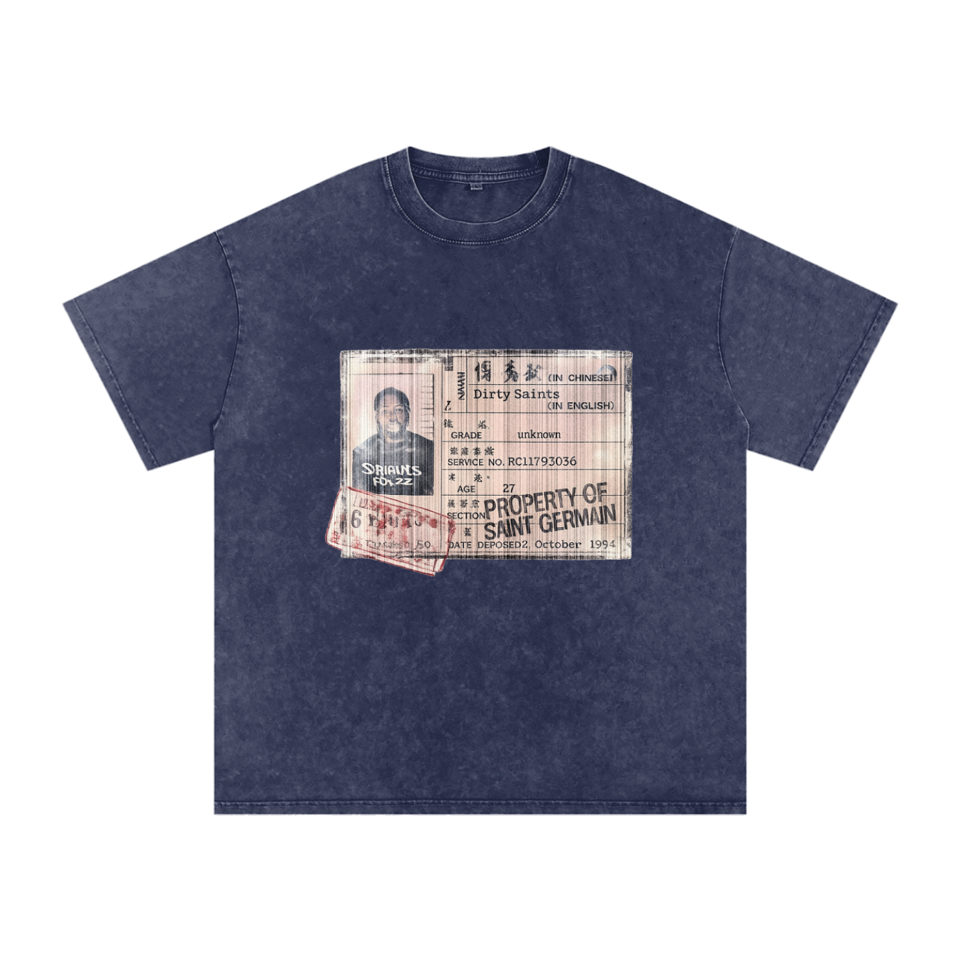 Vintage Snow Washed Oversized Cotton T-Shirt