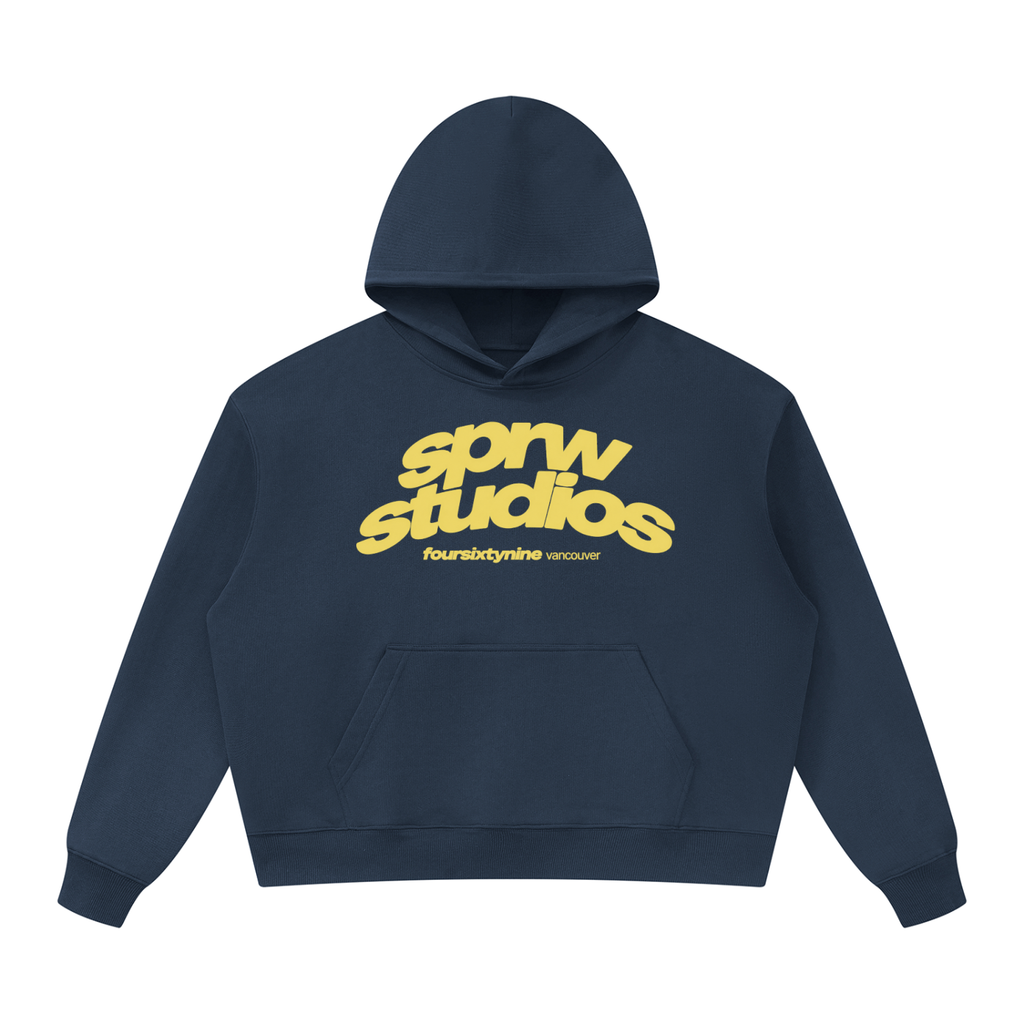 SPRW STUDIOS UNISEX OVERSIZED HOODIE (NAVY BLUE)
