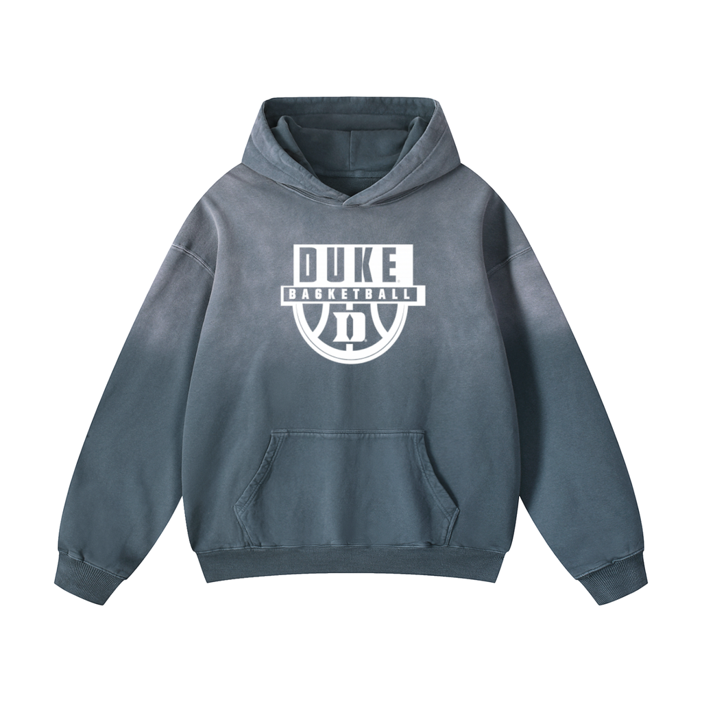 Heavyweight Sunfade Duke Basketball Oversized Hoodie