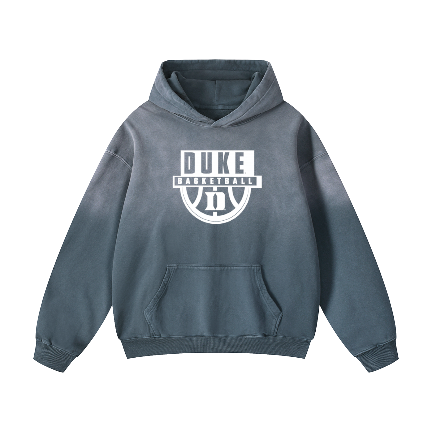 Heavyweight Sunfade Duke Basketball Oversized Hoodie