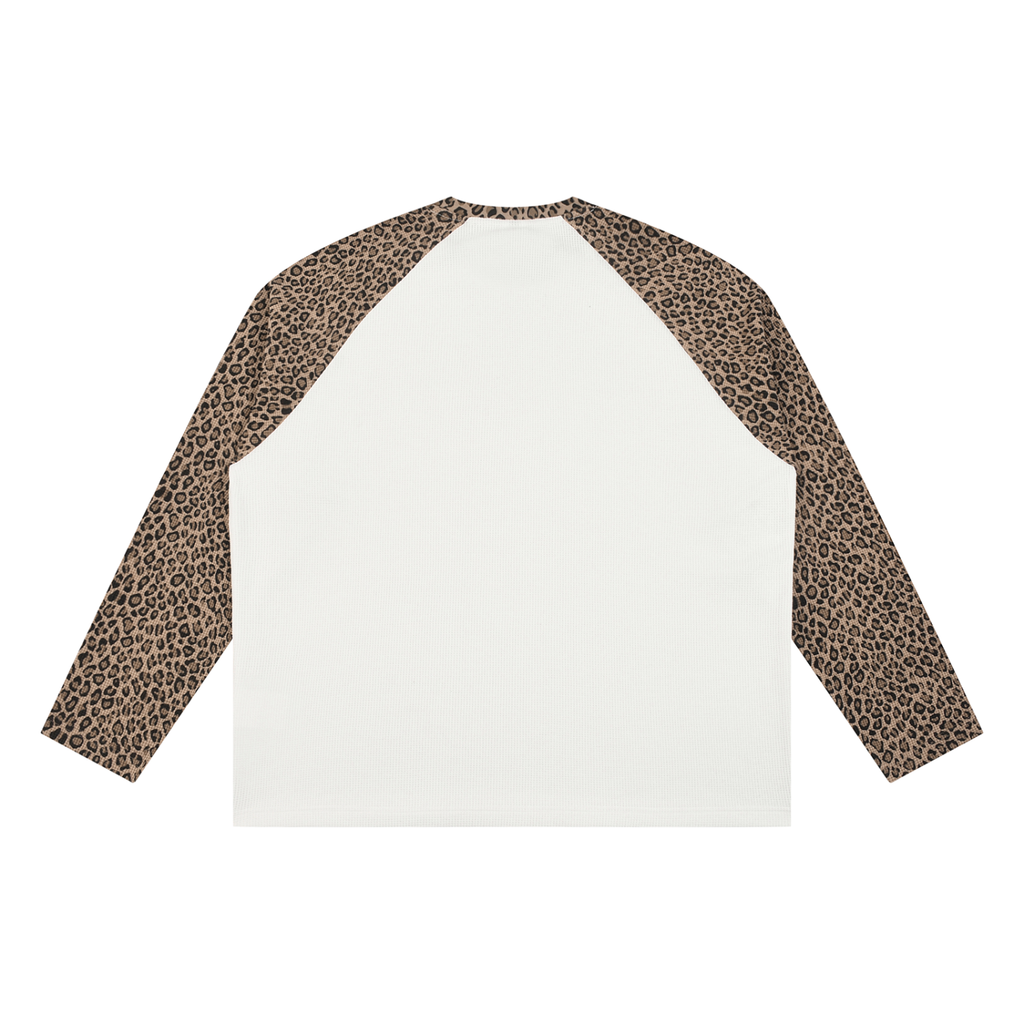 Vintage Leopard Panel Raglan Sleeve T-Shirt