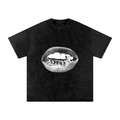 Snow Washed Oversized Cotton T-Shirt