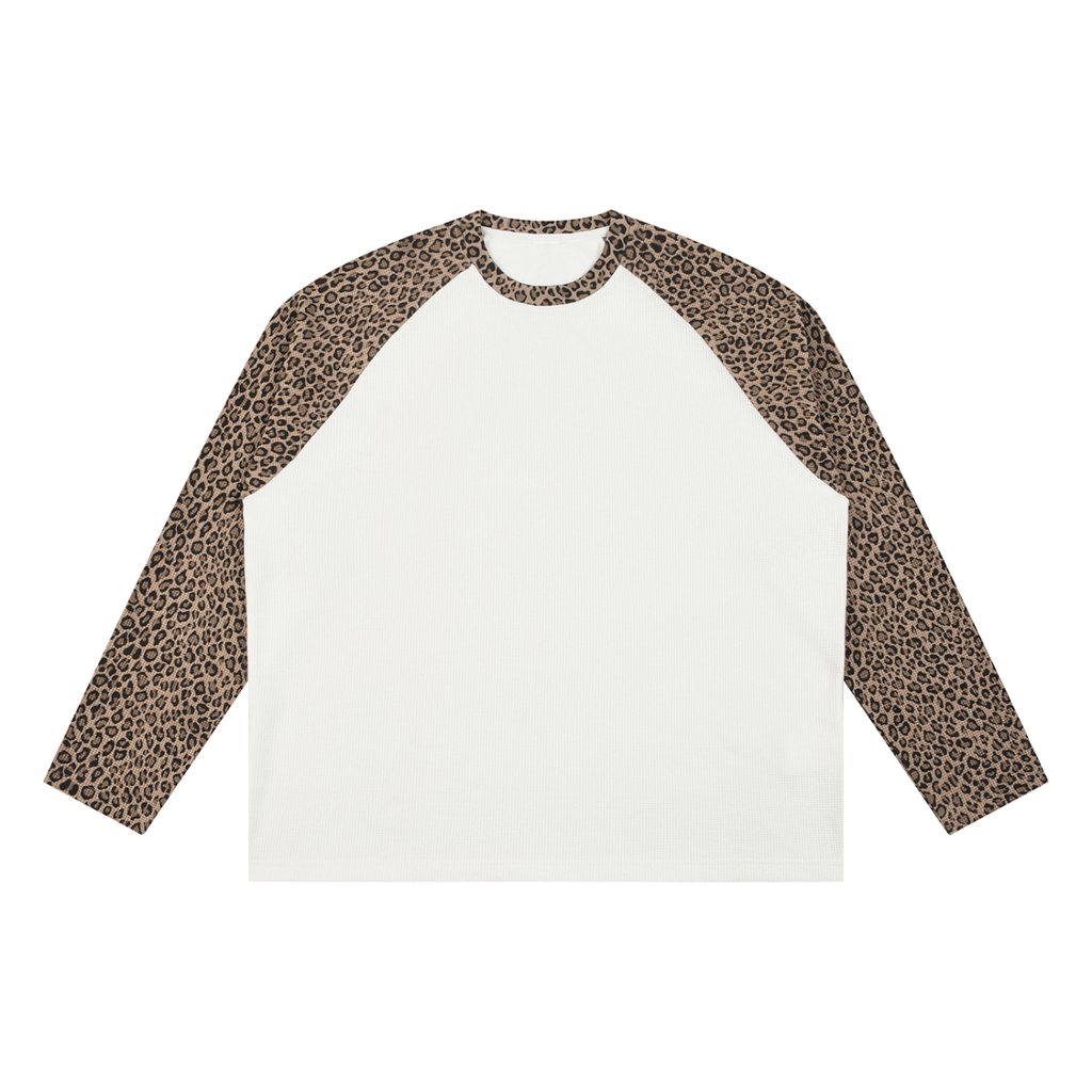 Vintage Leopard Panel Raglan Sleeve T-Shirt