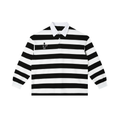 Unisex Color Block Stripe Polo Shirt