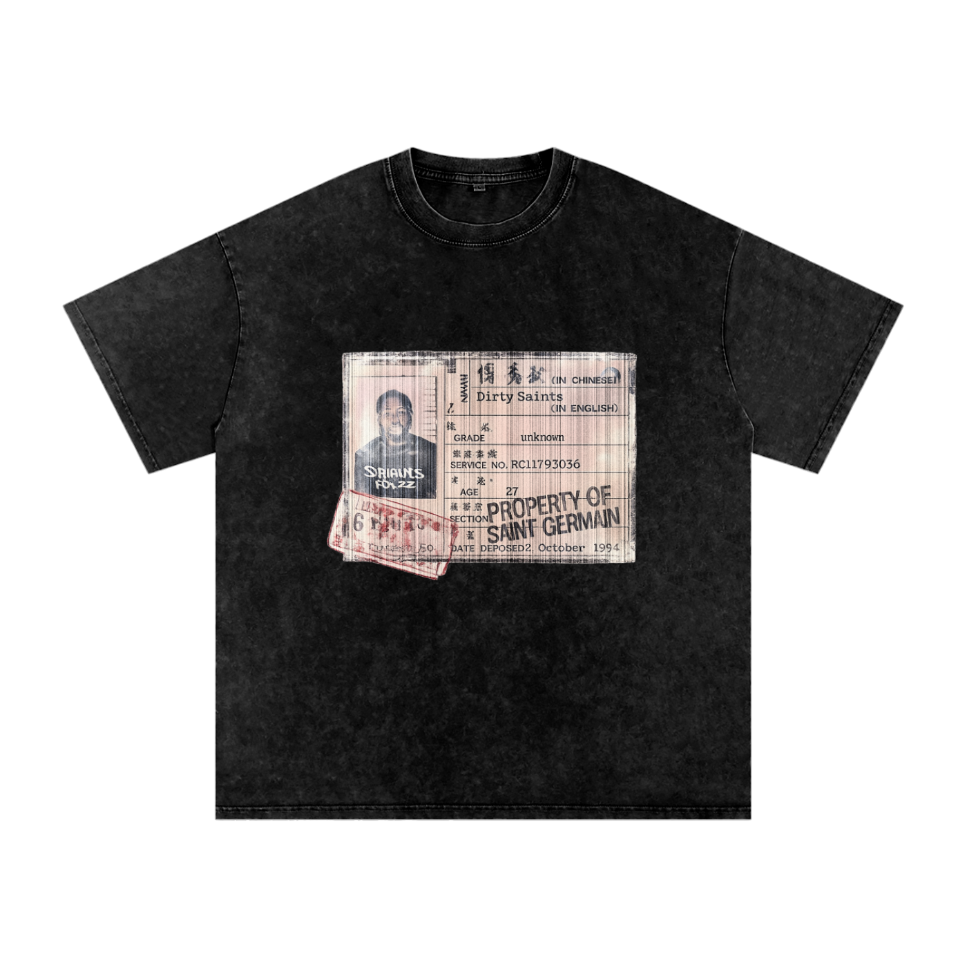 Vintage Snow Washed Oversized Cotton T-Shirt