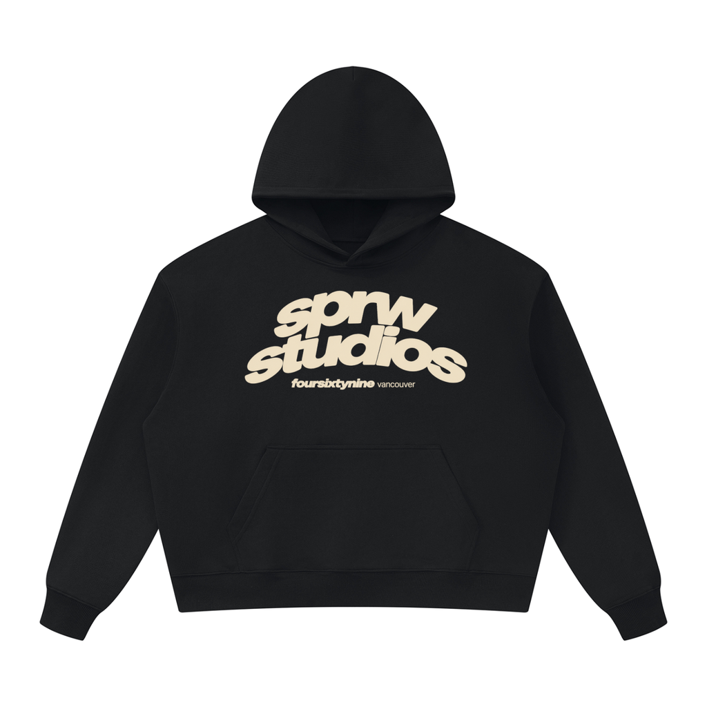 SPRW STUDIOS UNISEX OVERSIZED HOODIE (BLACK)