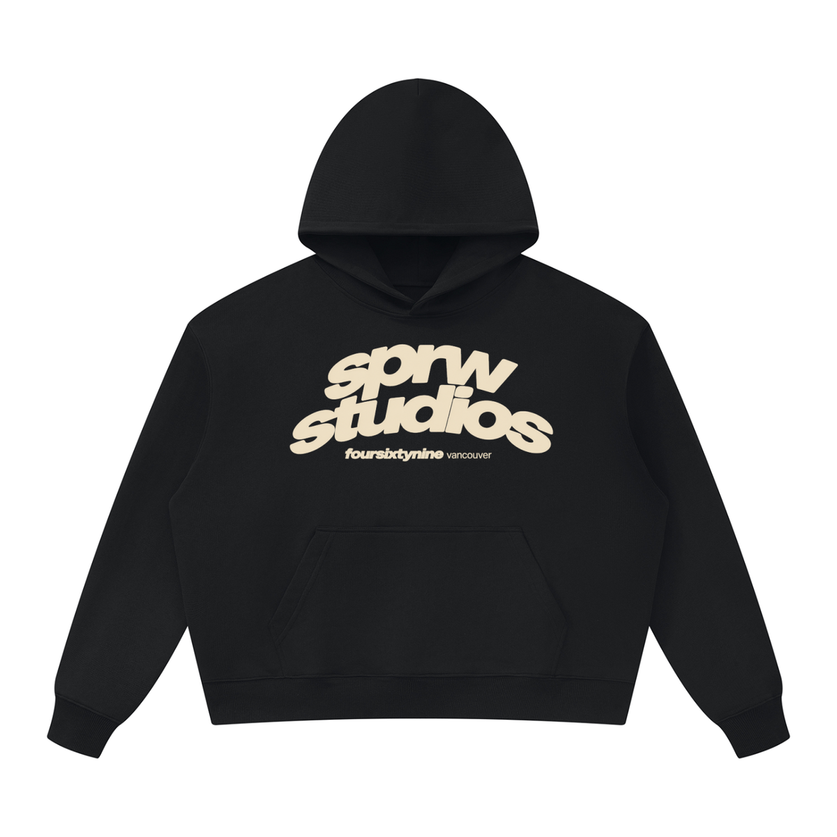 SPRW STUDIOS UNISEX OVERSIZED HOODIE (BLACK)