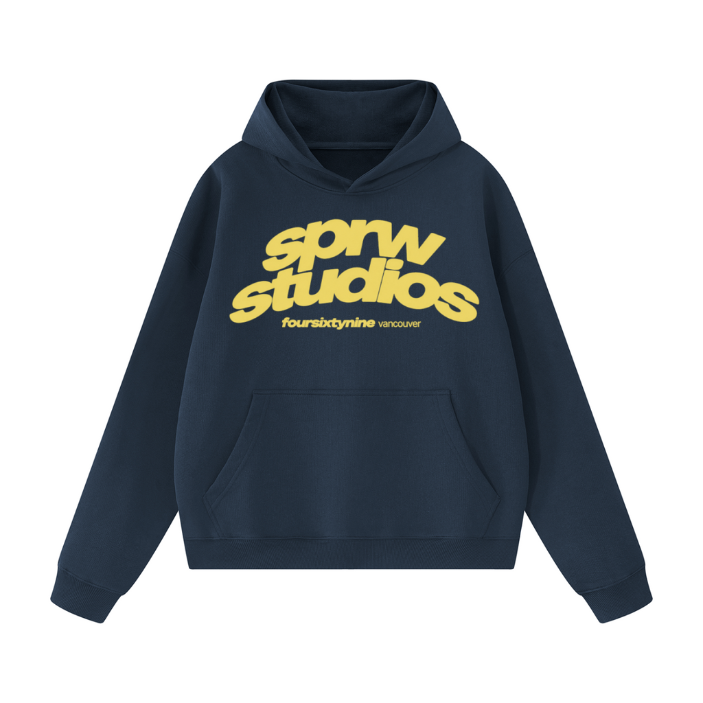 SPRW STUDIOS UNISEX OVERSIZED HOODIE (NAVY BLUE)