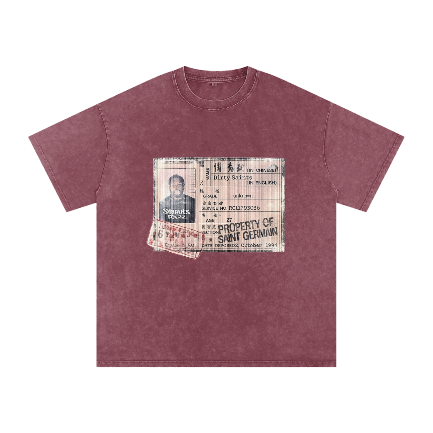 Vintage Snow Washed Oversized Cotton T-Shirt