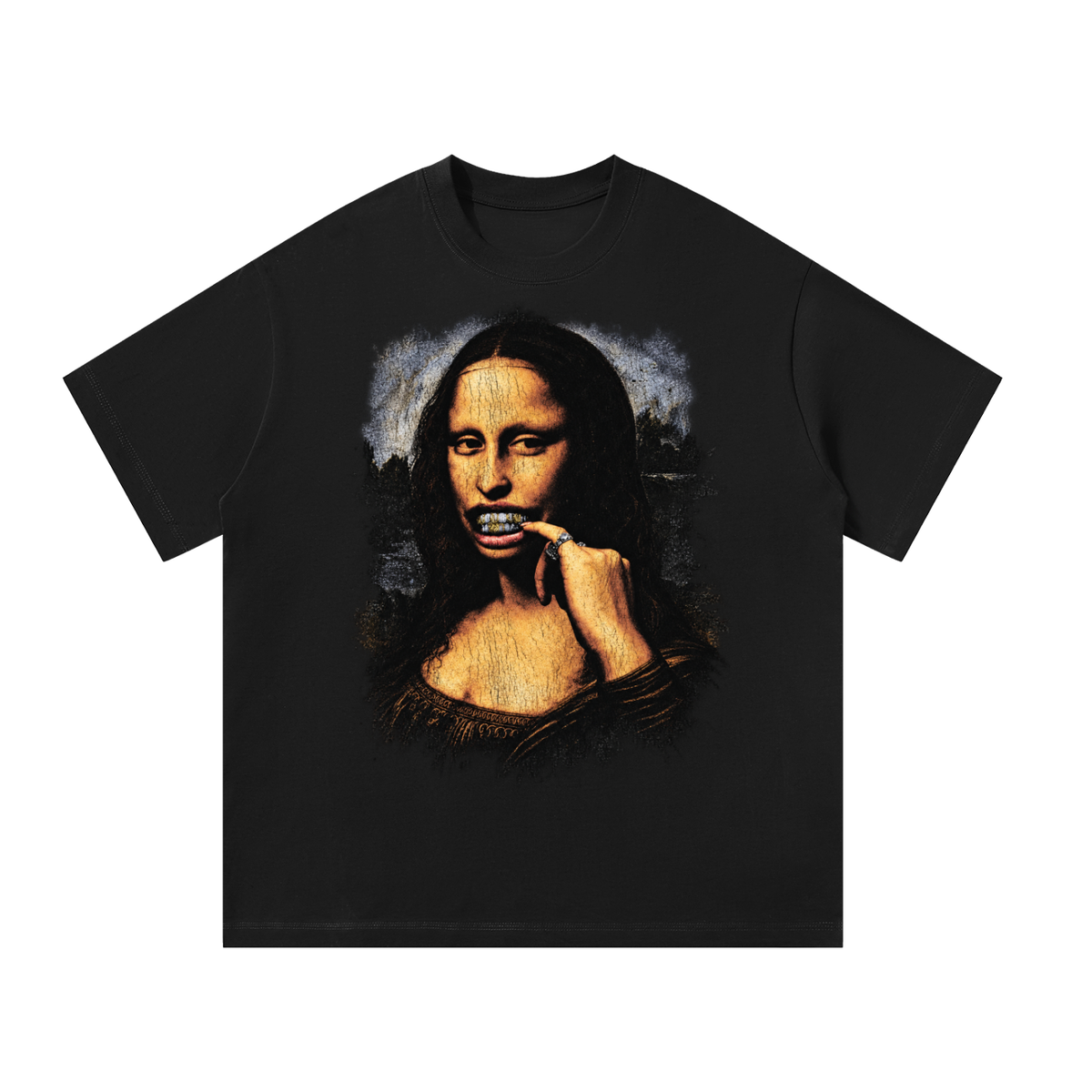 Mona Lisa Grill Vintage Oversized T-Shirt