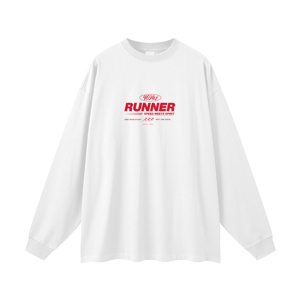 Oversized Unisex Speed Meets Spirit Long Sleeve T-Shirt
