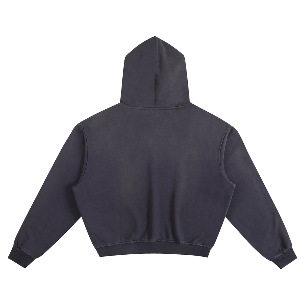 Sunfade 469 Embroidered Boxy Hoodie