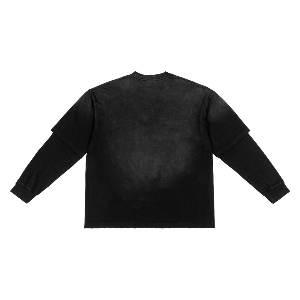 Vintage Sunfade Hand-Frayed Faux Two-Piece T-Shirt