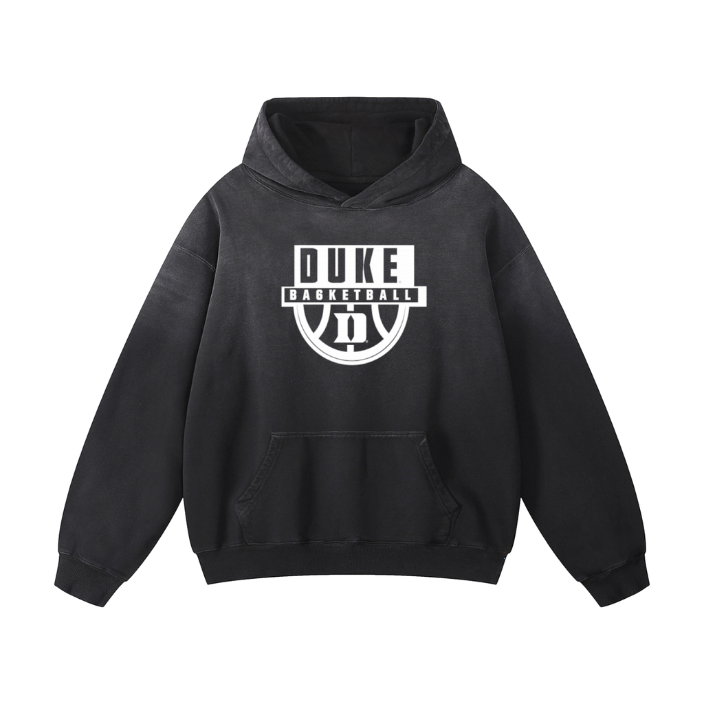 Heavyweight Sunfade Duke Basketball Oversized Hoodie