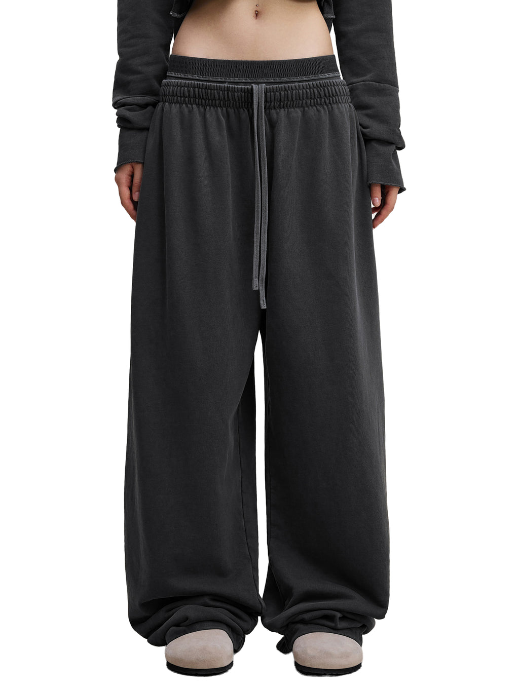 Women's Vintage Washed Waist Pants